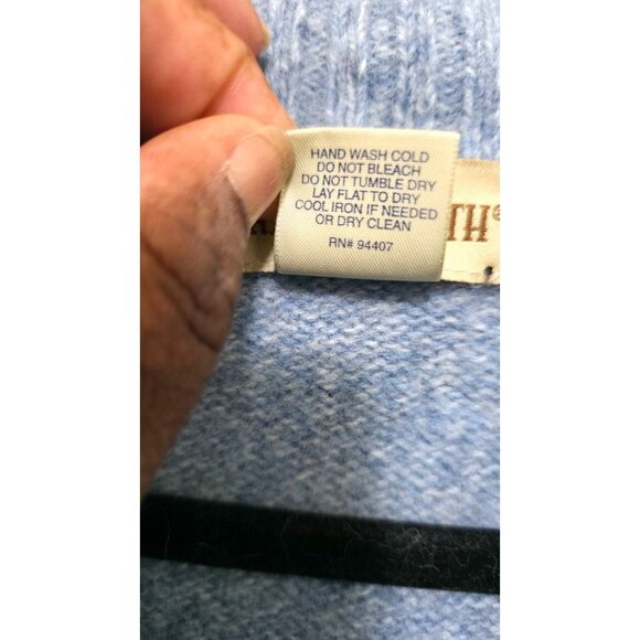 TravelSmith Mens XL Light Blue Argyle 1/4 Zip Sweater 80% Lambswool 20% Nylon Ma - Picture 7 of 7